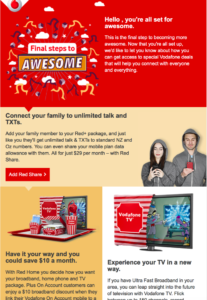 Vodafone email